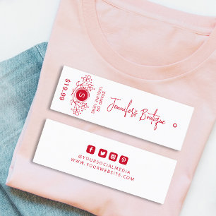 Étiquettes de vêtements Petite entreprise Prix bla