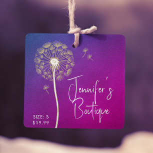 Étiquettes de vêtements Petite entreprise Purple F