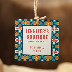 Étiquettes de vêtements Petite entreprise Rétro mo