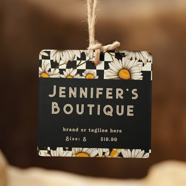 Étiquettes de vêtements Petite entreprise Rétro Su (Créateur téléchargé)