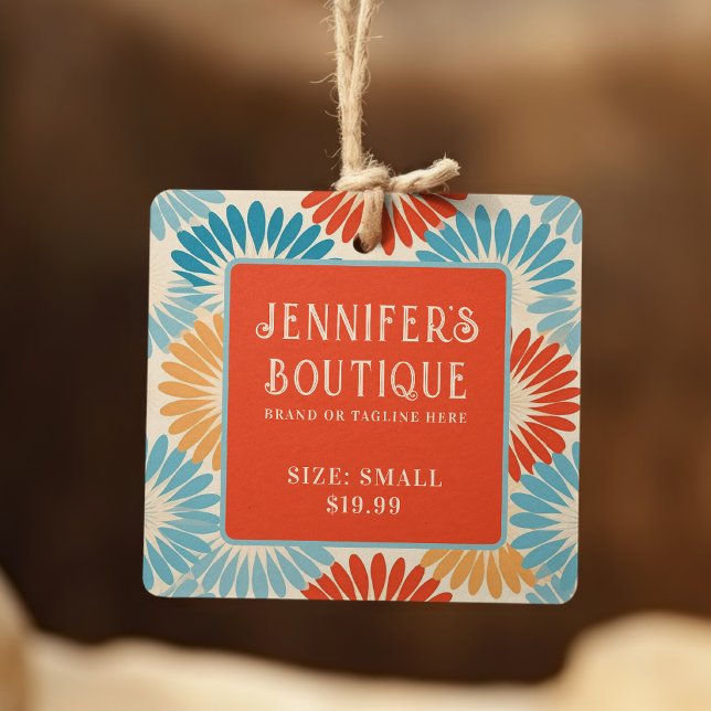 Étiquettes de vêtements Petite entreprise Rétro Su (Créateur téléchargé)