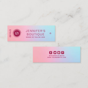 Étiquettes de vêtements Petite entreprise rose ble