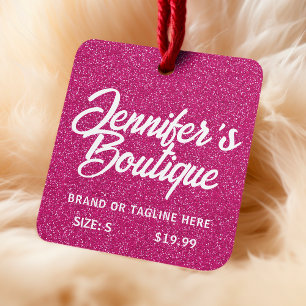 Étiquettes de vêtements Petite entreprise rose Par