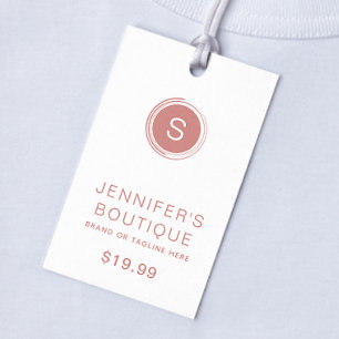 Étiquettes de vêtements Petite entreprise Rouge Bl