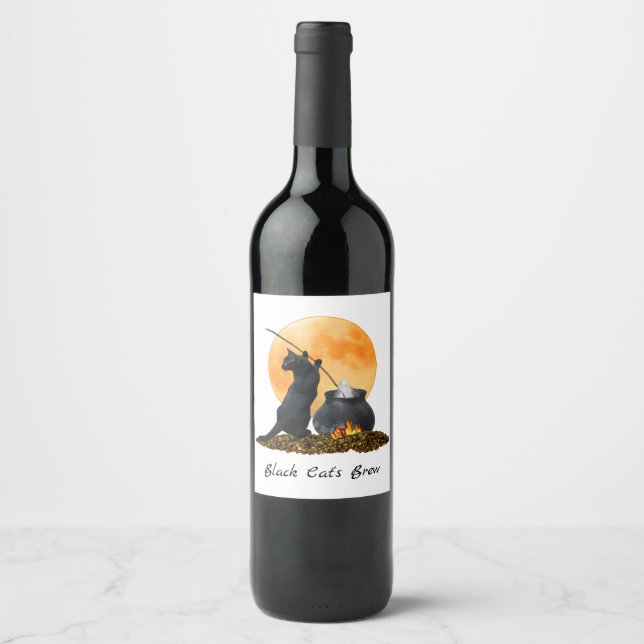 Étiquettes de vin au Chaudron de Chat Noir (Devant)