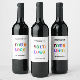 Étiquettes de vin avec texte de logo personnalisé 