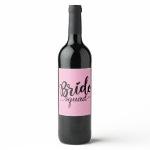 Étiquettes de vin Bride Squad