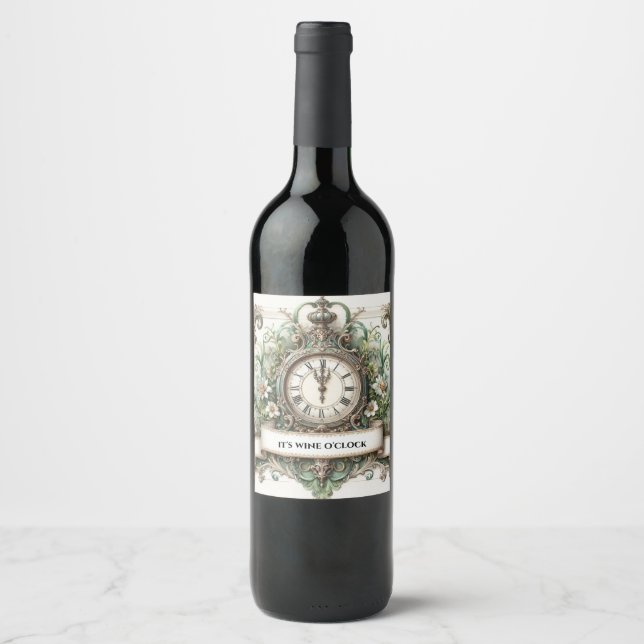 étiquettes de vin c'est l'heure du vin  (Devant)