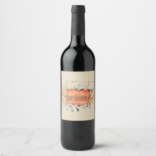 Étiquettes de vin de Friendsgiving de citrouille