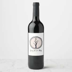 Étiquettes de vin de mariage rustique avec petit a