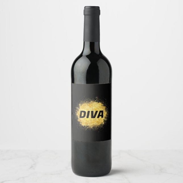 Étiquettes de vin diva 🍷 (Devant)