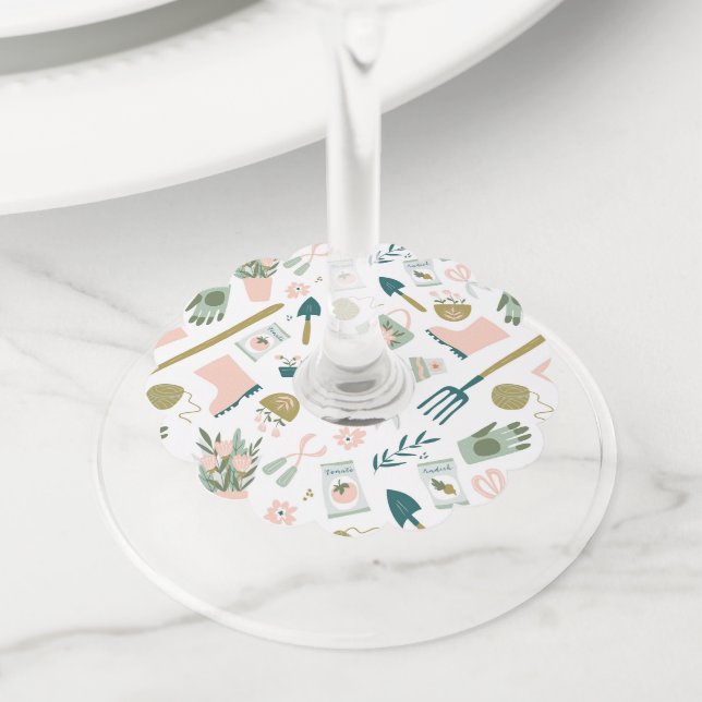 Étiquettes de vin du temps du jardin (De près)