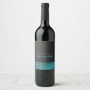 Étiquettes de vin élégantes à paillettes Glam mode