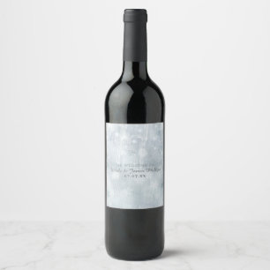 Étiquettes de vin Flocons de neige de glace blanch