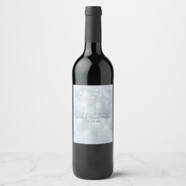 Étiquettes de vin Flocons de neige Glace blanche H (Devant)