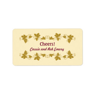 Étiquettes de vin Grapevine Personnalisés