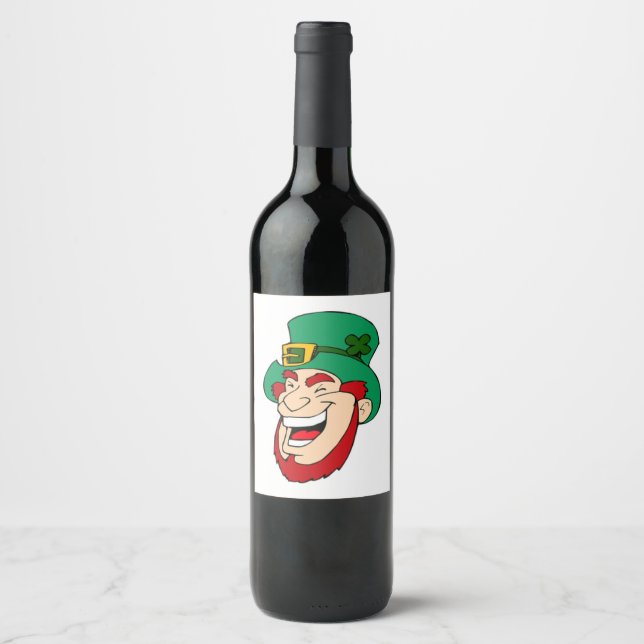 Étiquettes de vin Leprechaun ou de vin mousseux (Devant)