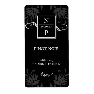 Étiquettes de vin Mariage raffinés