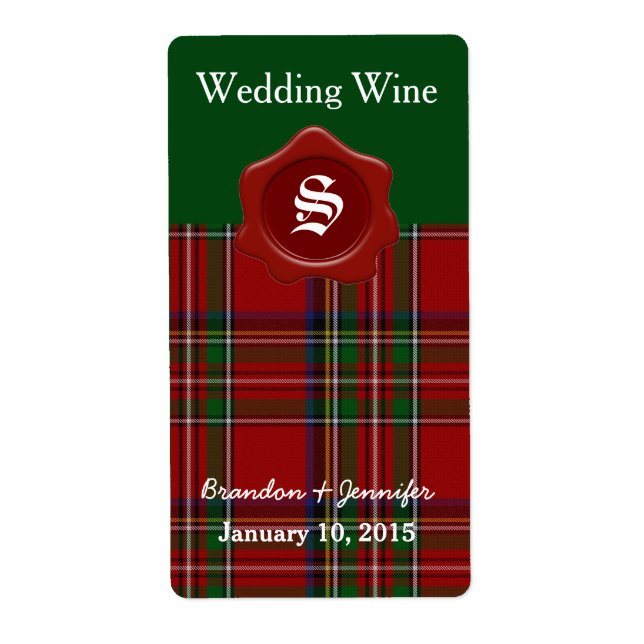 Étiquettes de vin miniatures pour mariage à carrea (Devant)