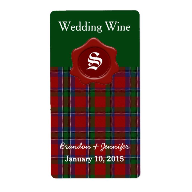 Étiquettes de vin miniatures pour mariage avec le  (Devant)