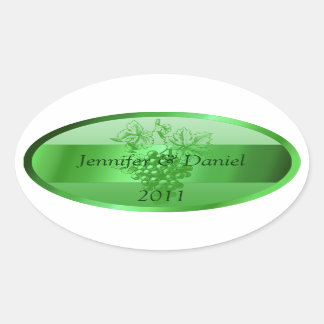Étiquettes de vin personnalisé vert