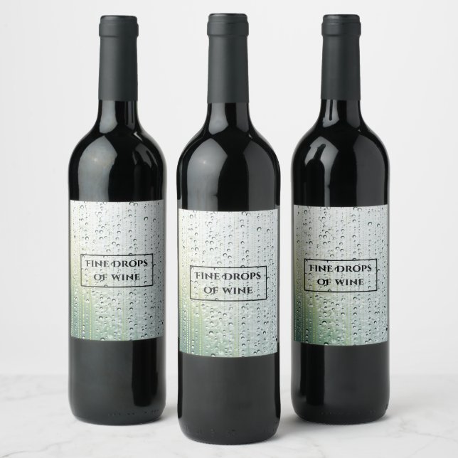 étiquettes de vin personnalisées en gouttes d'eau (Bouteilles)