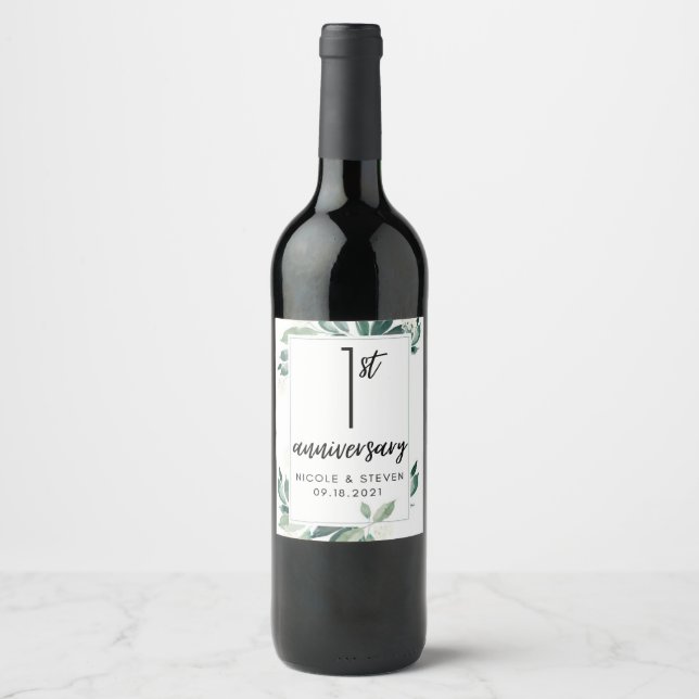 Étiquettes de vin pour anniversaire de mariage (Devant)