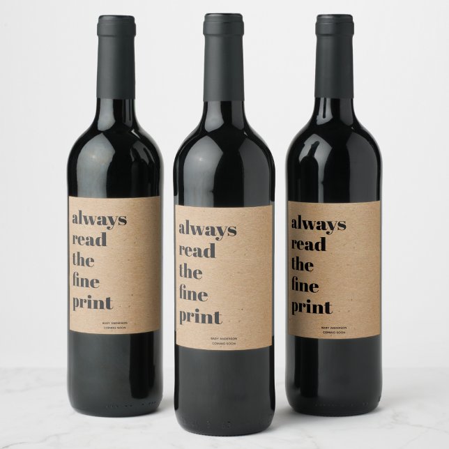 Étiquettes de vin pour annonce de grossesse (Créateur téléchargé)