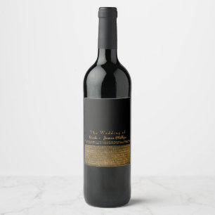 Étiquettes de vin pour fête glamour pétillant Chic