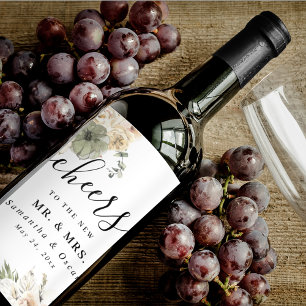 Étiquettes de vin pour mariage d'automne Citroui