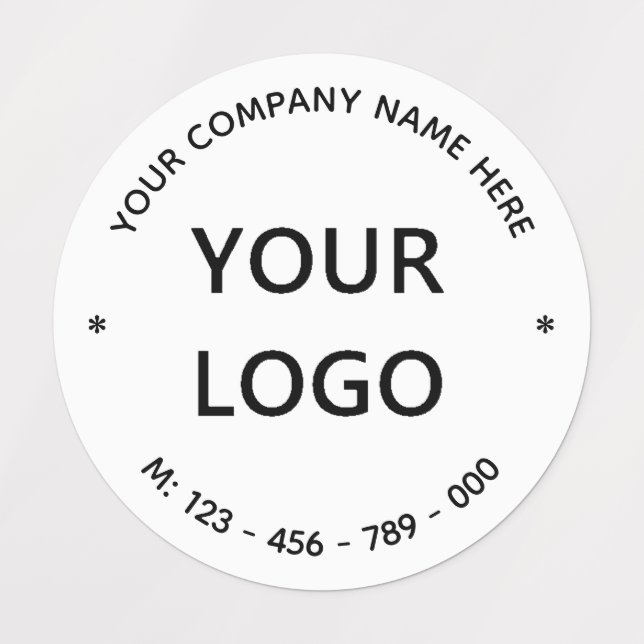 Étiquettes de votre logo d'entreprise Exemple Text (Design 1)