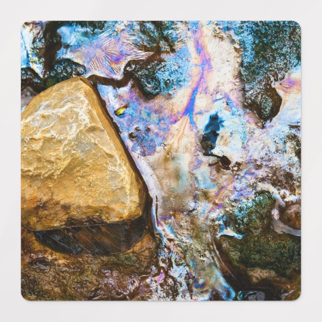 étiquettes d'eau douce nature abstraite (Design 1)
