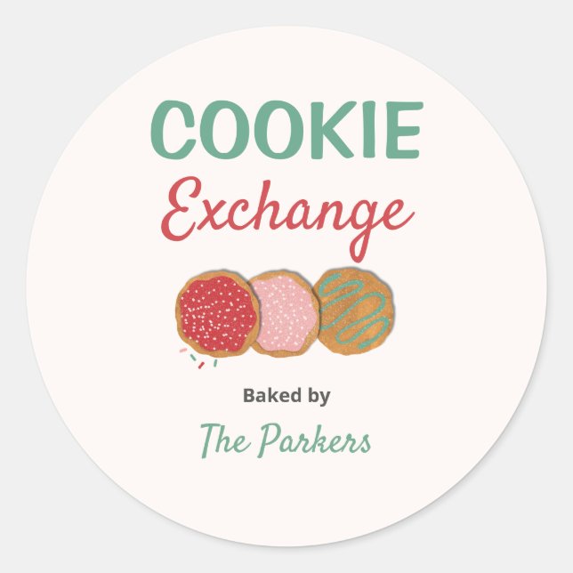 Étiquettes d'échange de biscuits (Devant)