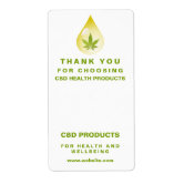 Étiquettes modernes de CBD Oil