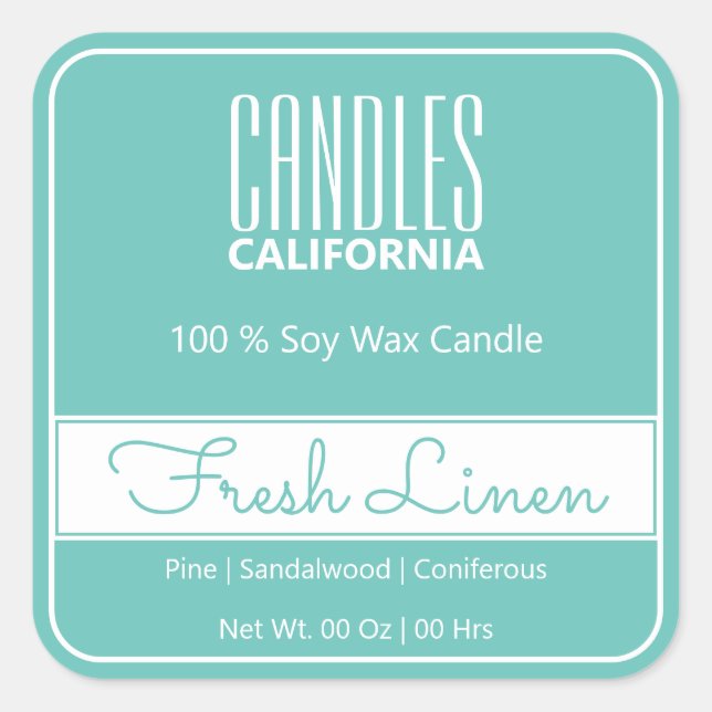 Étiquettes d'emballage de produits bleu clair clai (Devant)