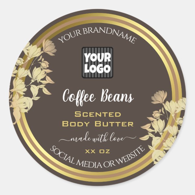 Étiquettes D'Emballage De Produits Chic Avec Logo  (Devant)