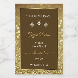 Étiquettes d'emballage de produits en paillettes d