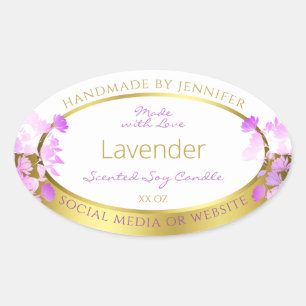 Étiquettes d'emballage de produits floraux blanc o