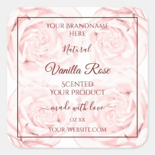 Étiquettes d'emballage de produits floraux Roses r