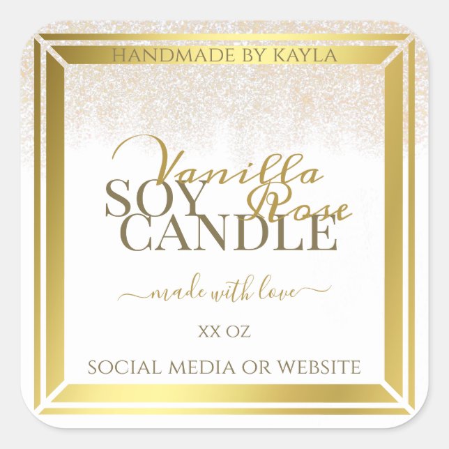 Étiquettes d'emballage de produits frappants Blanc (Devant)