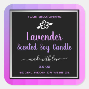 Étiquettes d'emballage de produits lavande violet 