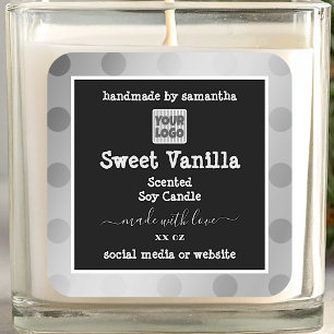 Étiquettes d'emballage de produits noirs et blancs