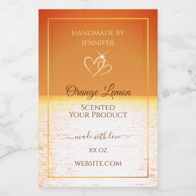 Étiquettes d'emballage de produits Ocean Design (Étiquettes simples)