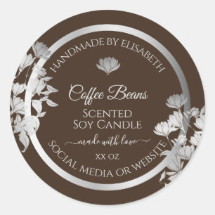 Étiquettes d'emballage Silver et Brown Professionn