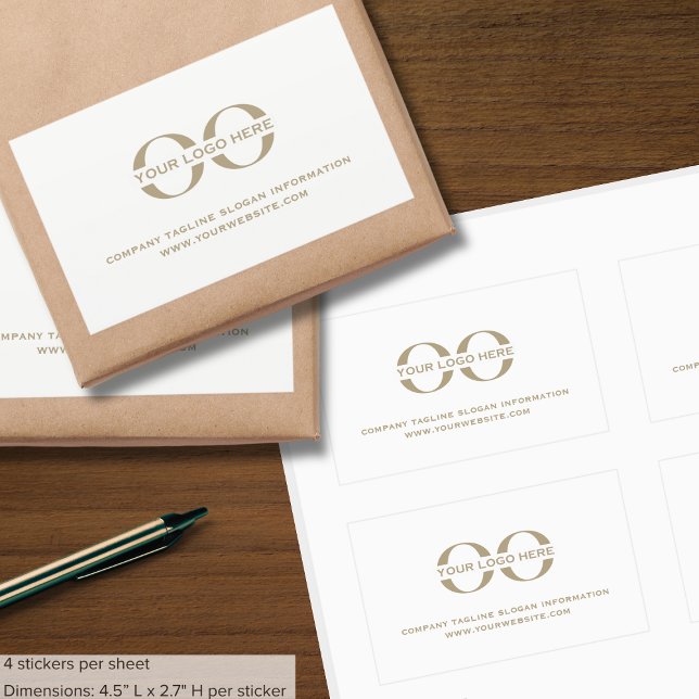Étiquettes d'entreprise promotionnels avec logo pe (Créateur téléchargé)
