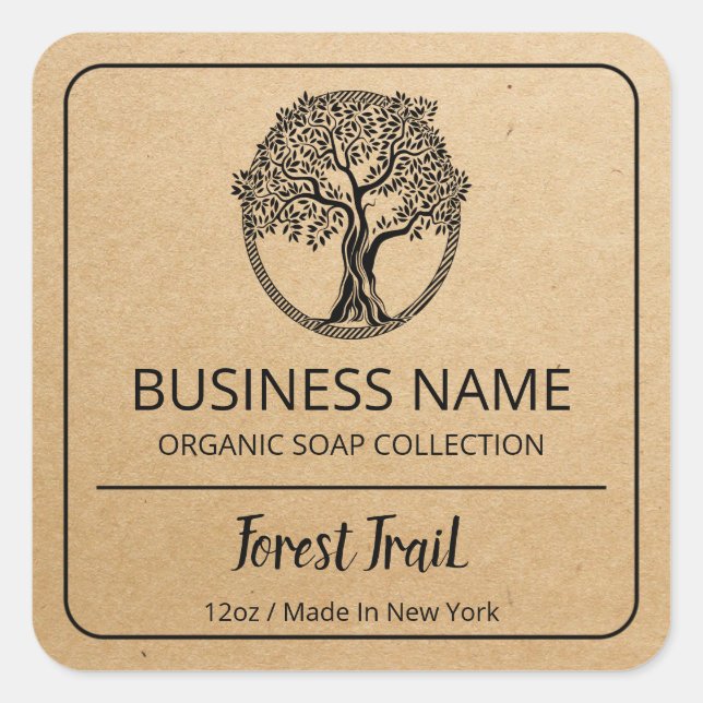 Étiquettes d'entreprise Tree Soap (Devant)