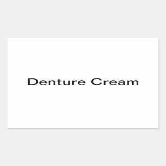 Étiquettes Denture Cream/