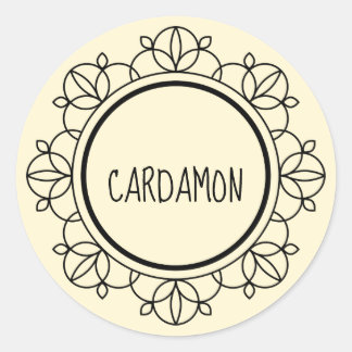 Étiquettes d'épices de Cardamon
