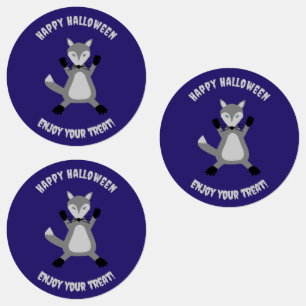 Étiquettes Déplaisant mignon Wolf Halloween personnalisé