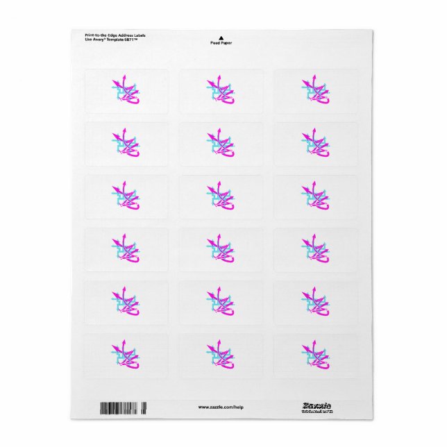 Étiquettes des flèches Abstraites (Feuille entière)